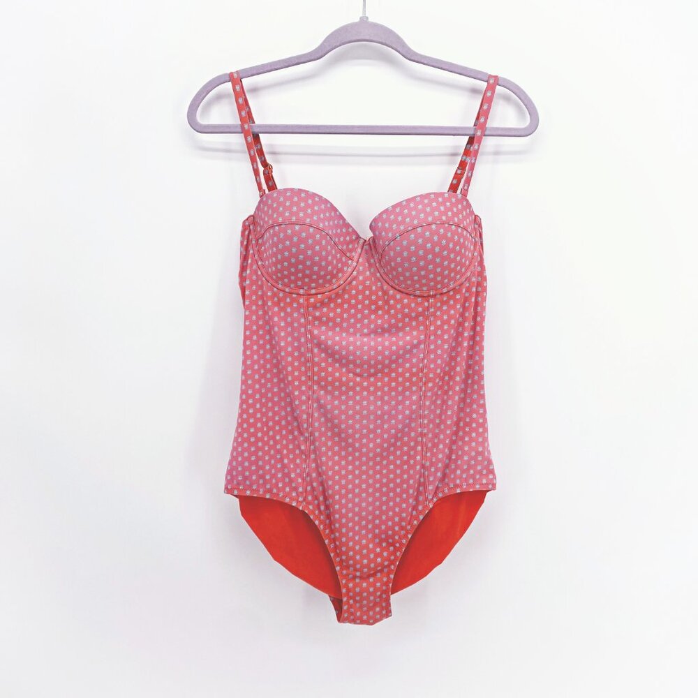Tory Burch Floral Balconette One Piece Swimsuit